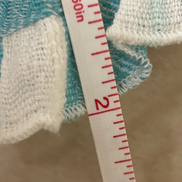 Roxy Off the Shoulder Anthem Romper Striped Long Sleeve Blue White Size Small - Picture 6 of 6